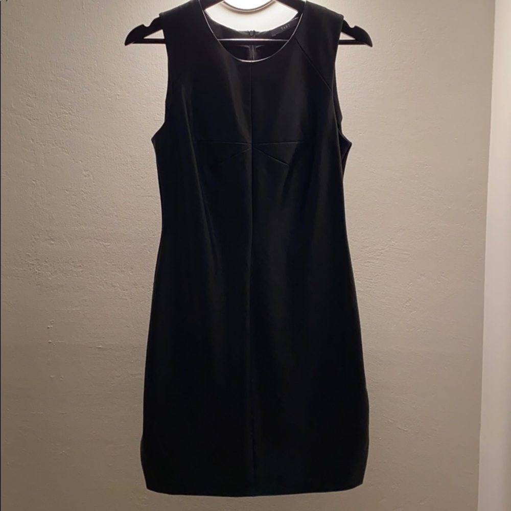 TART black pleather front dress